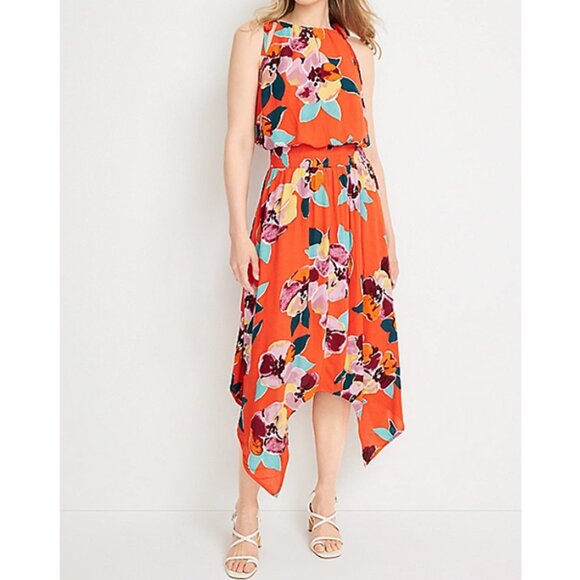 Maurices Red Floral Halter Neck Midi Dress - Picture 7 of 9